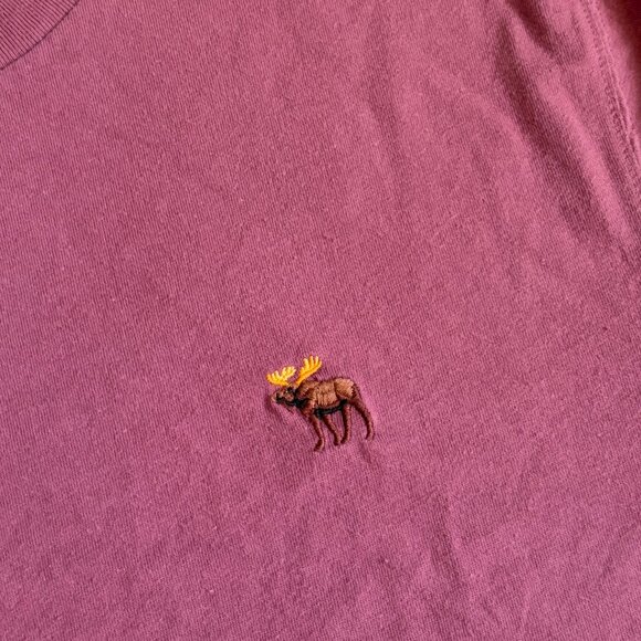 Abercrombie & Fitch A&F Soft Tee T-Shirt with Moose Logo (Brown) - Size Medium - Picture 3 of 7